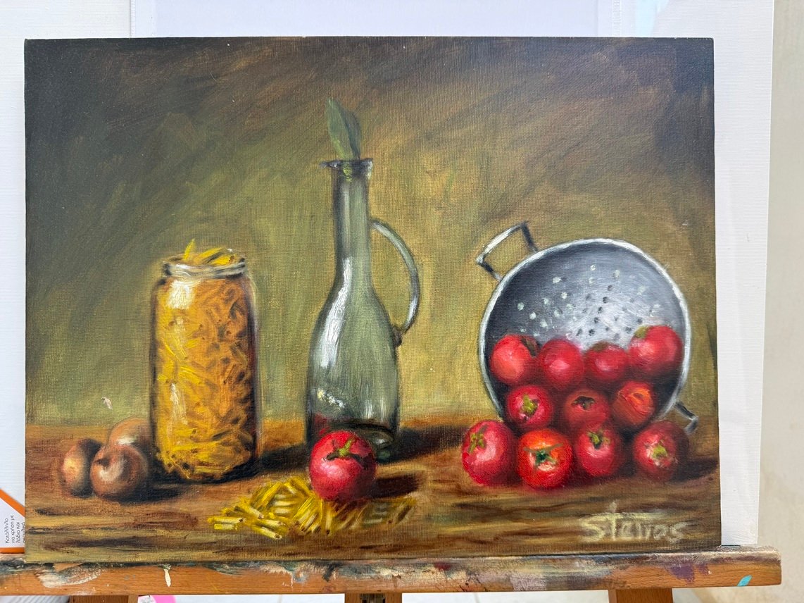 Still Life Pasta and Tomatoes